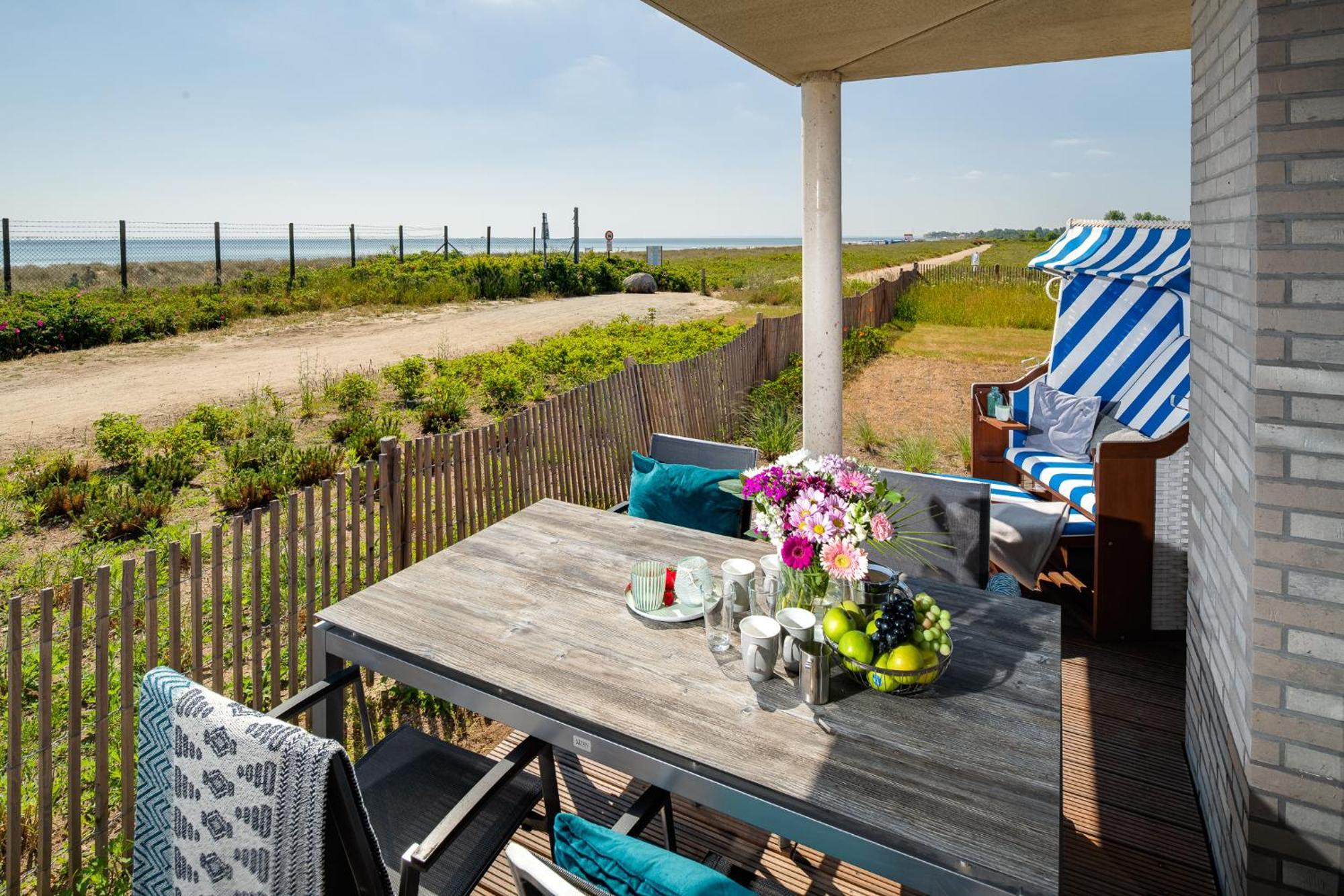 Beachterracefour- Eg, Meerblick, Terrasse, Kamin, Sauna Olpenitz Kültér fotó